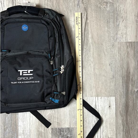 Zoom NWT Tech Black Laptop Backpack Multi-Pocket Travel Bag | TEC Group Logo main image 8
